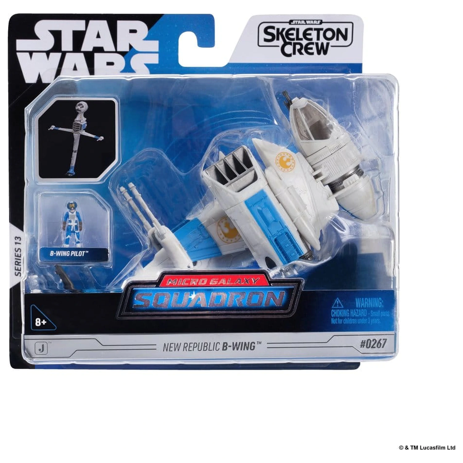 Star Wars Medium Vehicle & Figure New Republic B-wing & B-Wing Pilot product photo