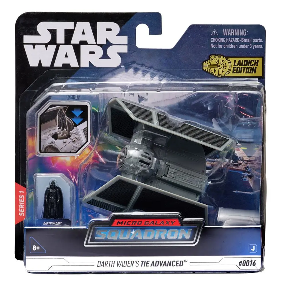 Star Wars Micro Galaxy Squadron Vehicle with Figure Darth Vader`s TIE Advanced 12 cm product photo
