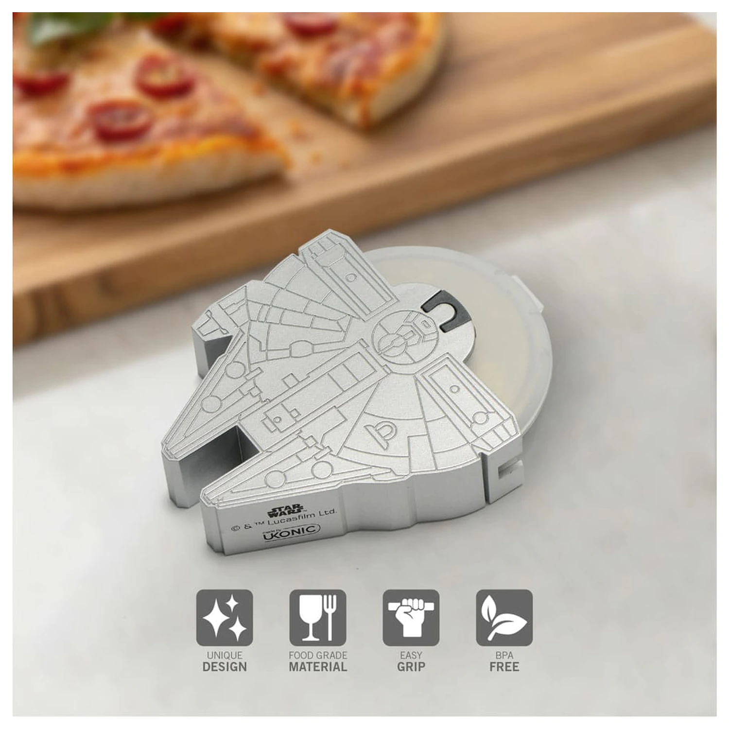 Star Wars Pizza Cutter Millennium Falcon product photo