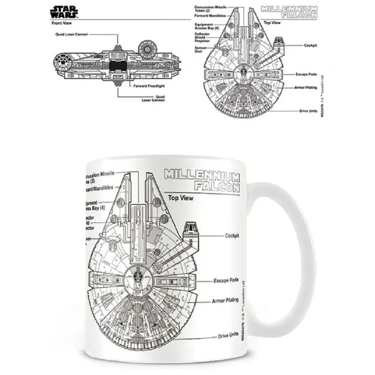 Star Wars Millennium Falcon Sketch mug termékfotó
