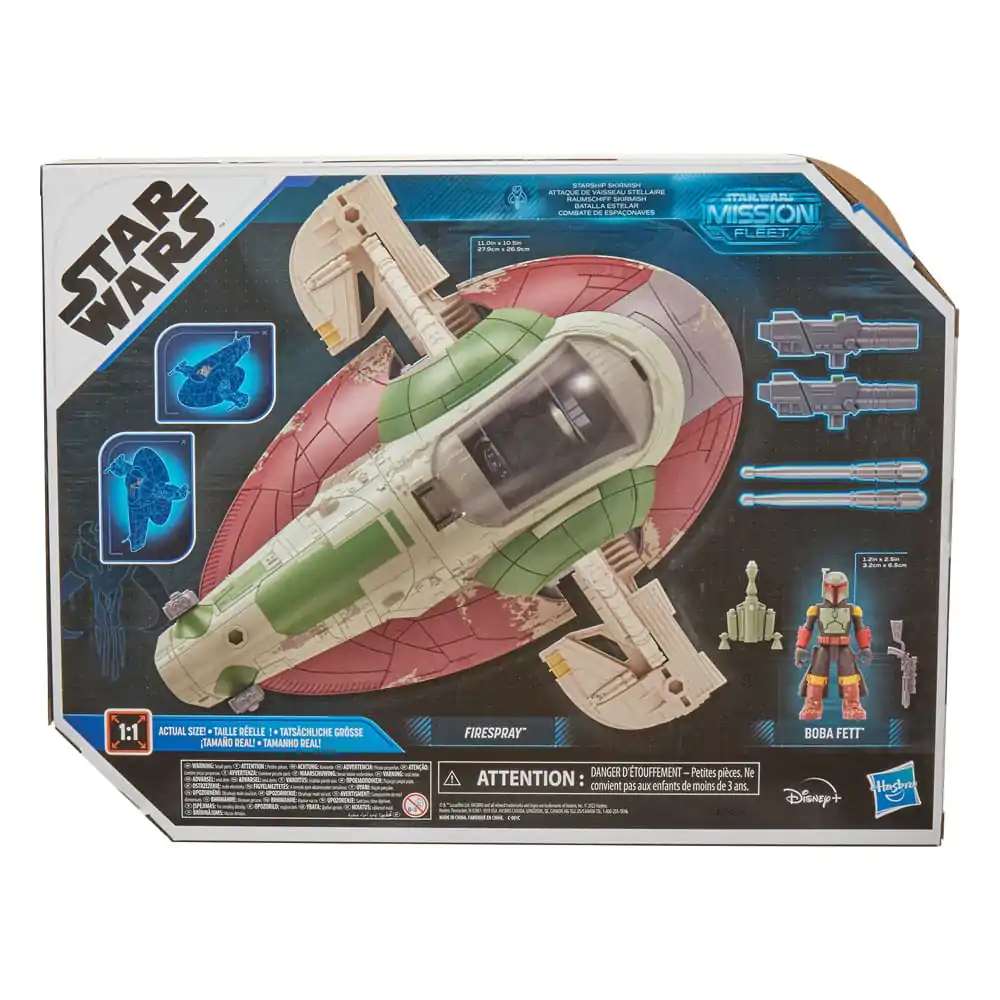 Star Wars Mission Fleet Fahrzeug Vehicle with Figure Firespray with Boba Fett 6 cm product photo