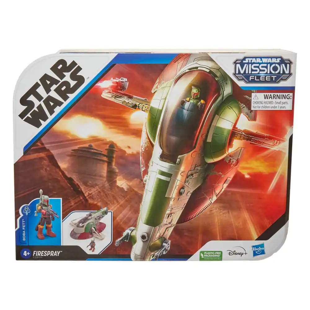 Star Wars Mission Fleet Fahrzeug Vehicle with Figure Firespray with Boba Fett 6 cm product photo