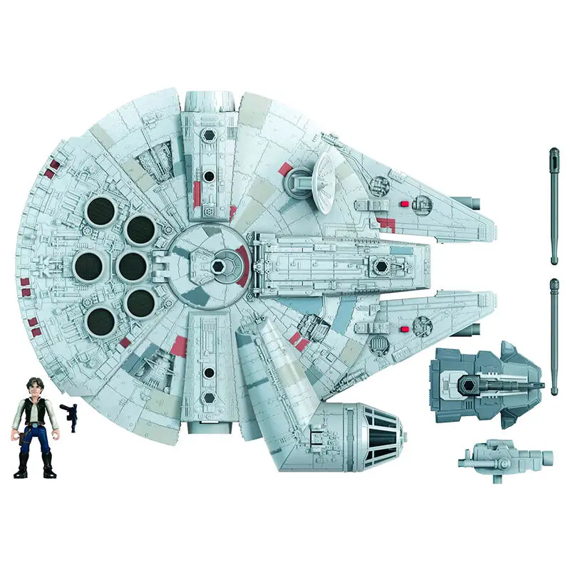 Star Wars Mission Fleet Millennium Falcon + Han Solo figure product photo