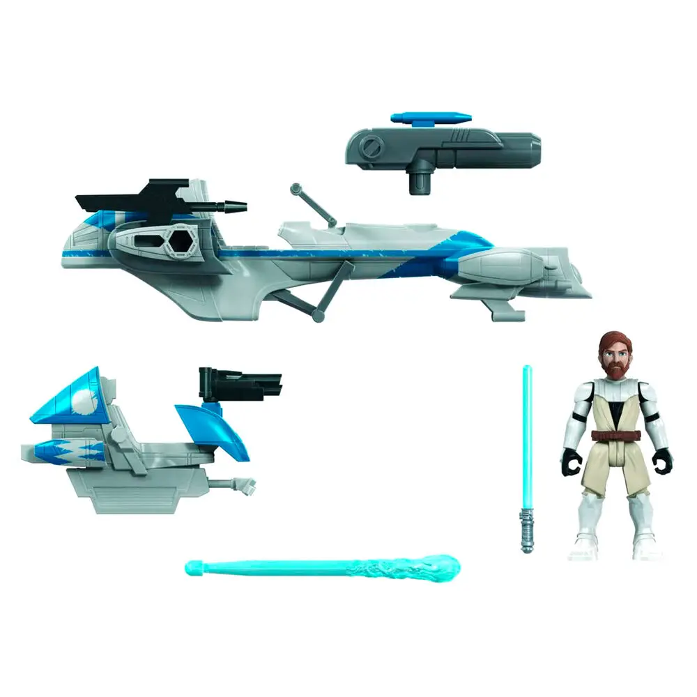 Star Wars Mission Fleet Obi-Wan Kenobi + Barc Speeder set figure product photo