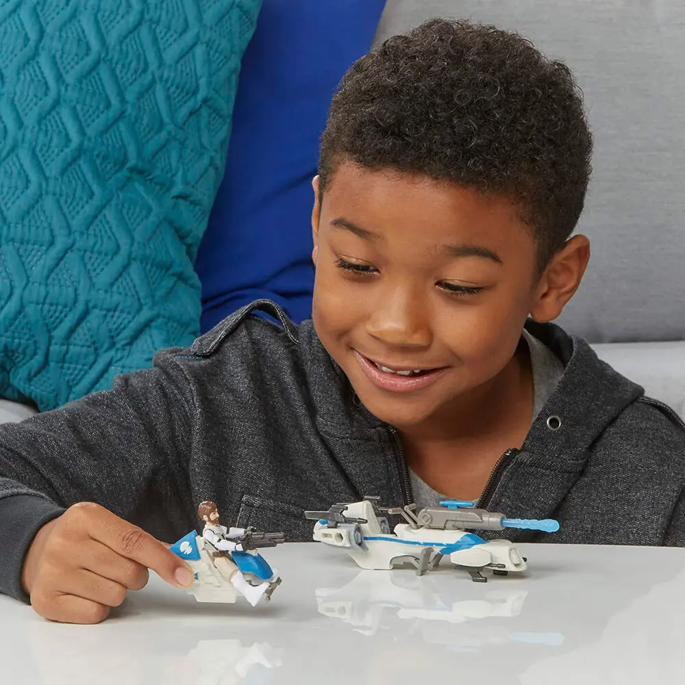 Star Wars Mission Fleet Obi-Wan Kenobi + Barc Speeder set figure product photo