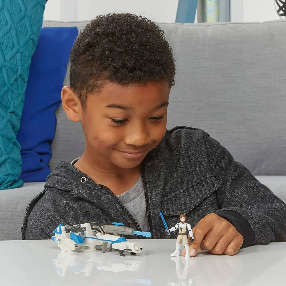 Star Wars Mission Fleet Obi-Wan Kenobi + Barc Speeder set figure product photo