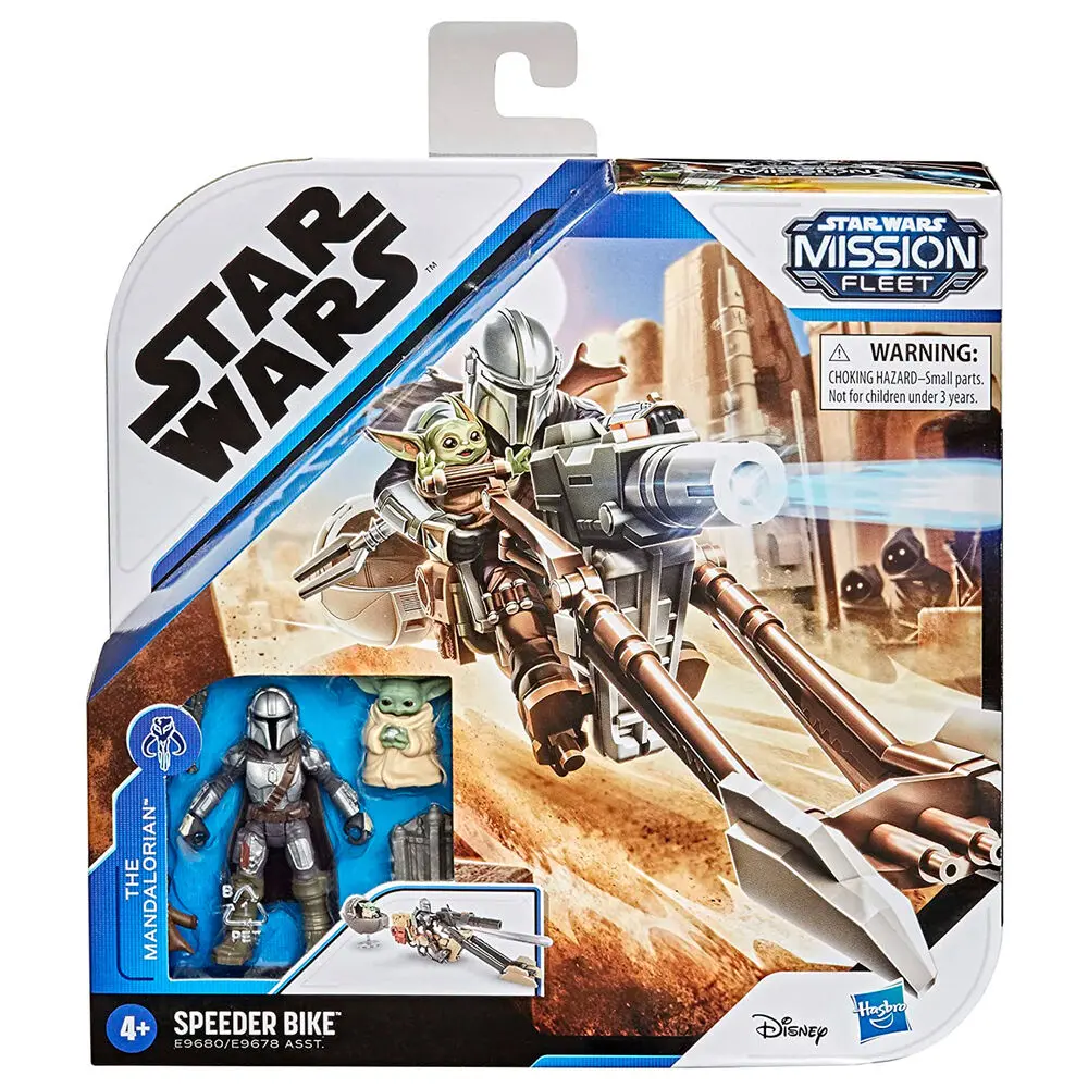 Star Wars Mission Fleet The Mandalorian Yoda The Child + Speeder Bike set figure product photo
