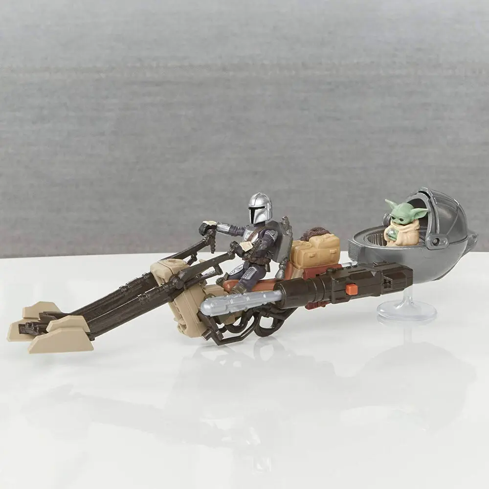Star Wars Mission Fleet The Mandalorian Yoda The Child + Speeder Bike set figure product photo