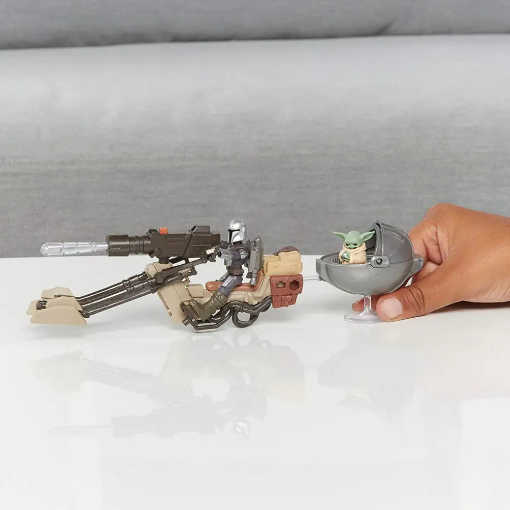 Star Wars Mission Fleet The Mandalorian Yoda The Child + Speeder Bike set figure product photo