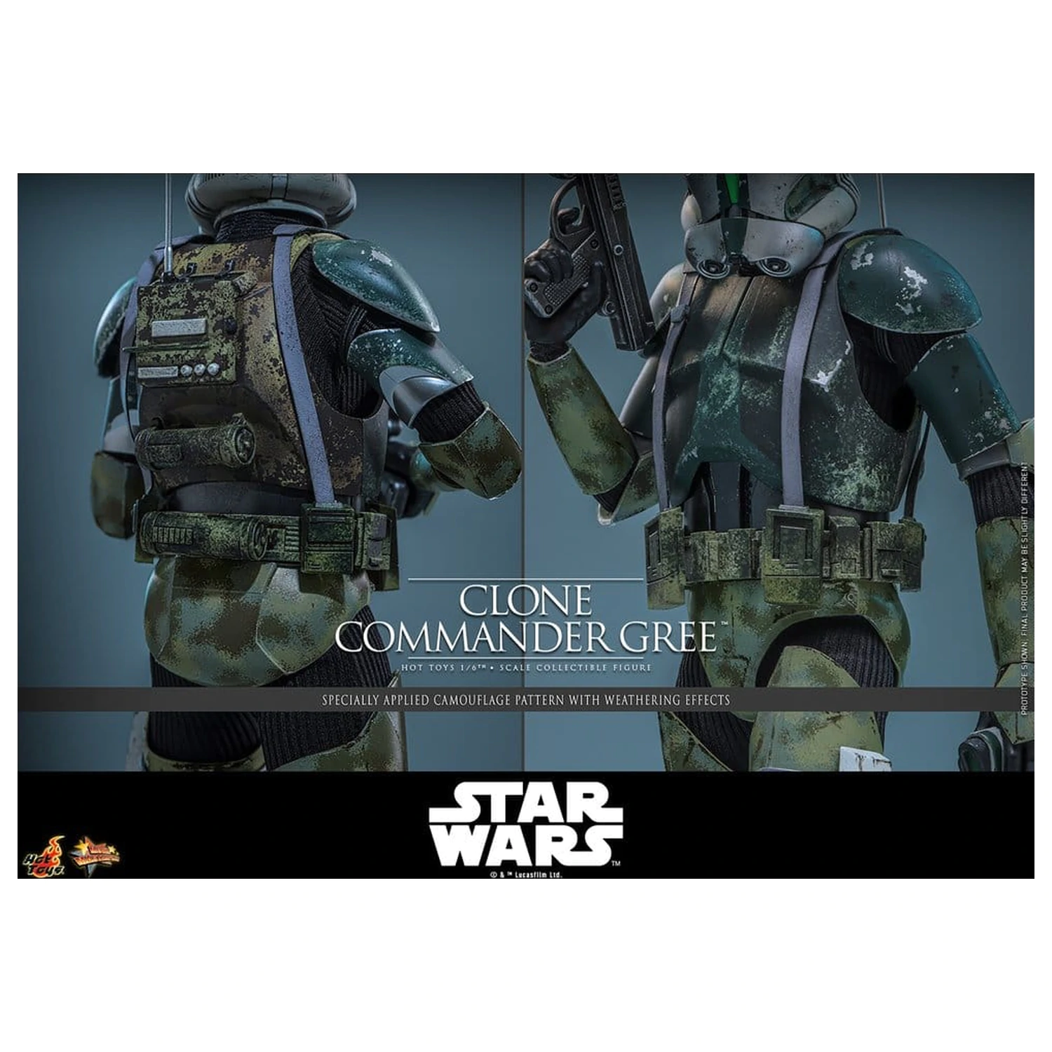 Star Wars Movie Masterpiece Action Figure 1/6 Clone Commander Gree 30 cm product photo