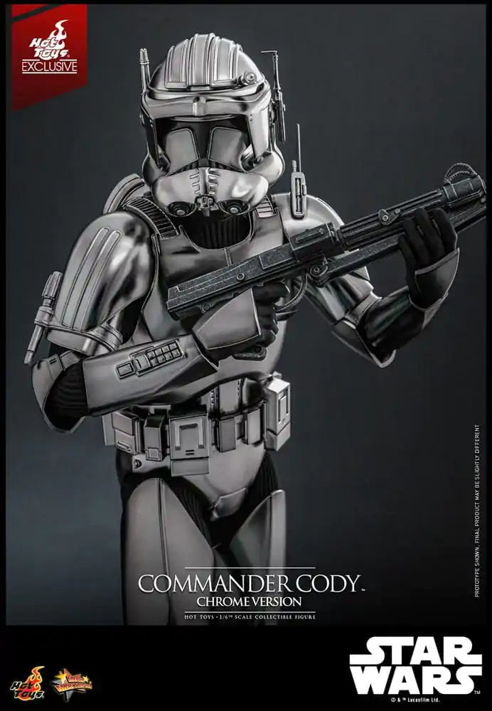 Star Wars Movie Masterpiece Action Figure 1/6 Commander Cody (Chrome Version) Hot Toys Exclusive 30 cm product photo