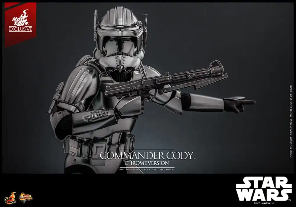 Star Wars Movie Masterpiece Action Figure 1/6 Commander Cody (Chrome Version) Hot Toys Exclusive 30 cm product photo