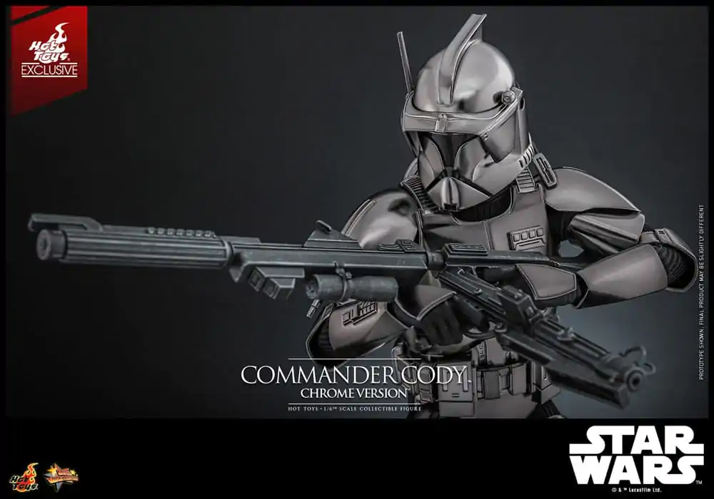 Star Wars Movie Masterpiece Action Figure 1/6 Commander Cody (Chrome Version) Hot Toys Exclusive 30 cm product photo