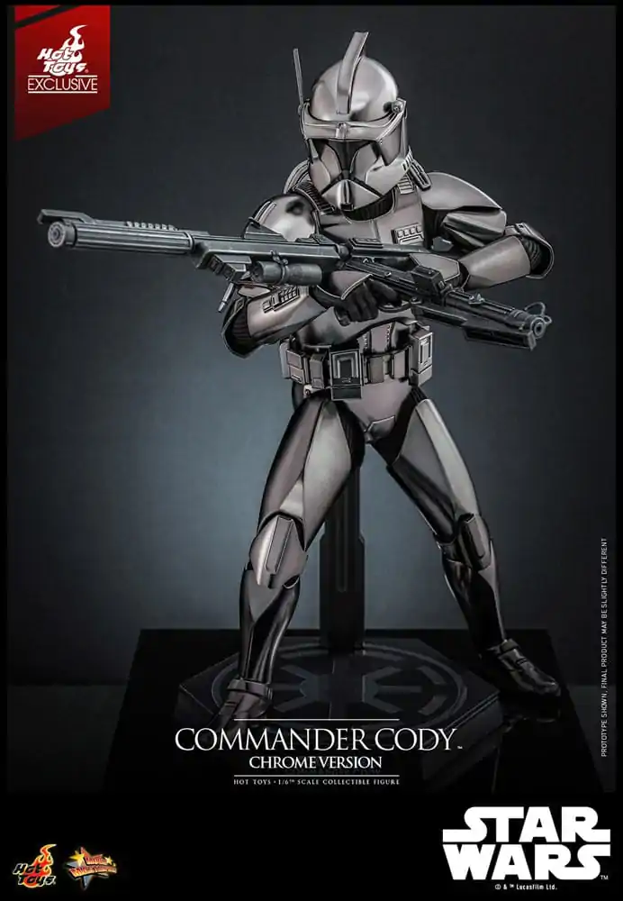 Star Wars Movie Masterpiece Action Figure 1/6 Commander Cody (Chrome Version) Hot Toys Exclusive 30 cm product photo