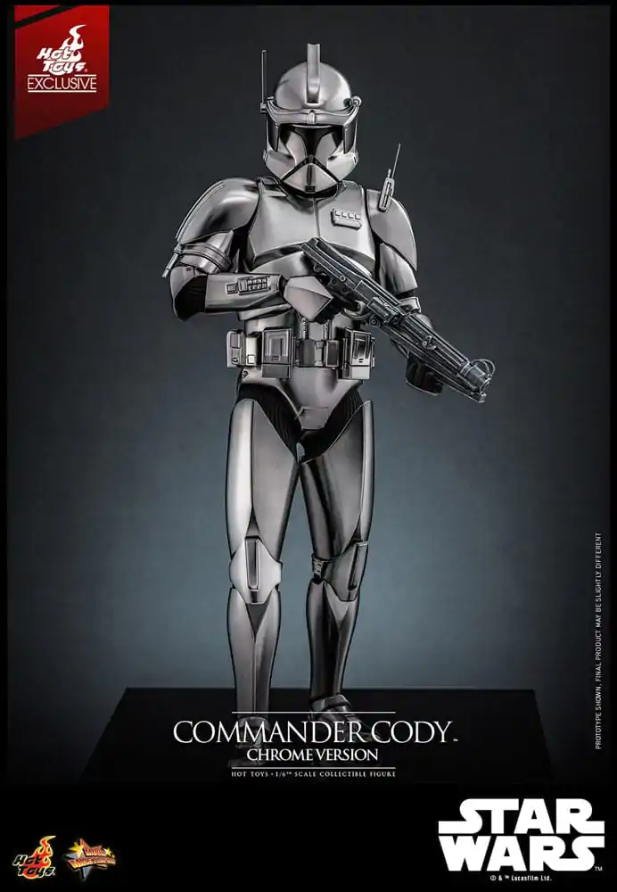 Star Wars Movie Masterpiece Action Figure 1/6 Commander Cody (Chrome Version) Hot Toys Exclusive 30 cm product photo