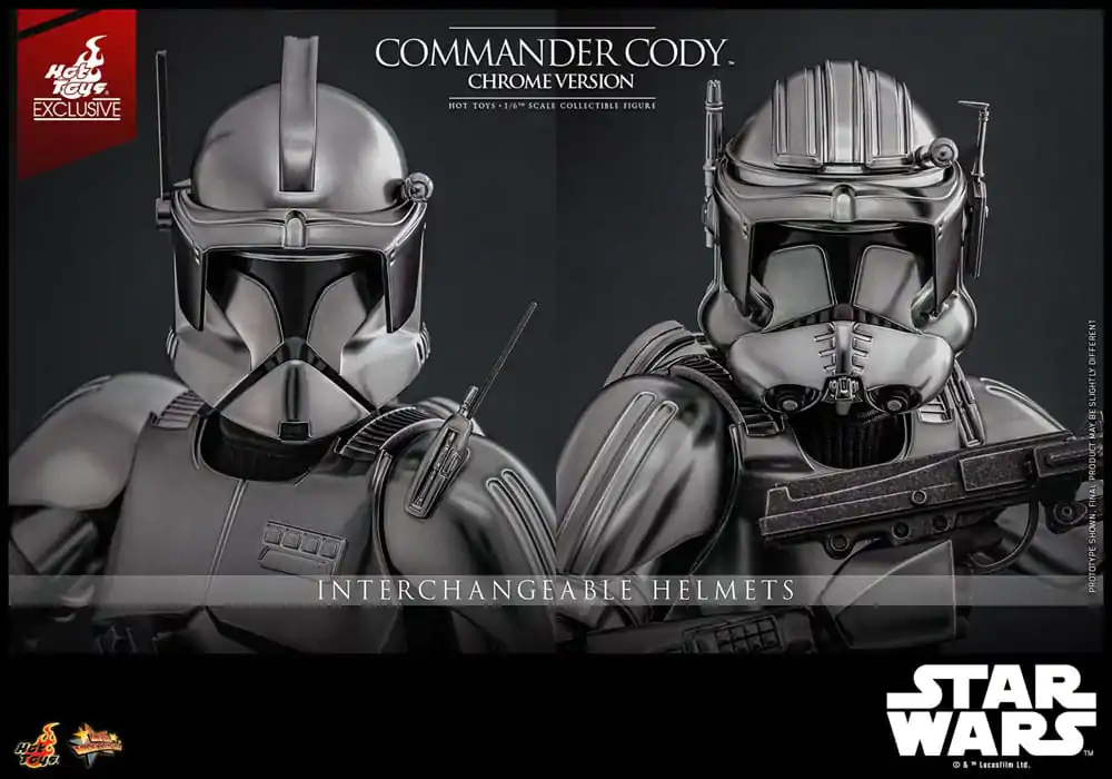 Star Wars Movie Masterpiece Action Figure 1/6 Commander Cody (Chrome Version) Hot Toys Exclusive 30 cm product photo