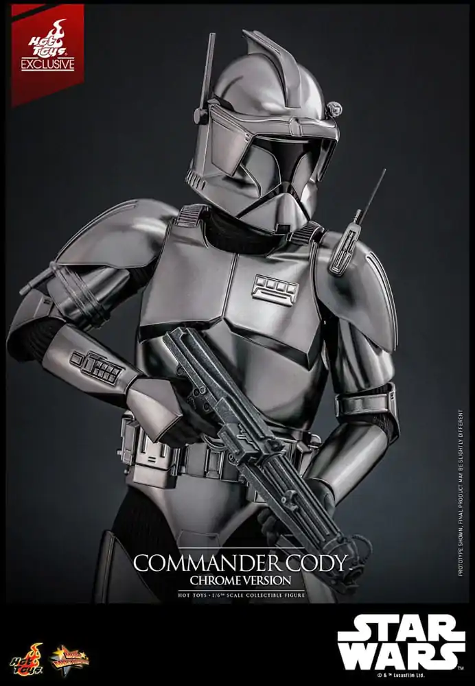 Star Wars Movie Masterpiece Action Figure 1/6 Commander Cody (Chrome Version) Hot Toys Exclusive 30 cm product photo