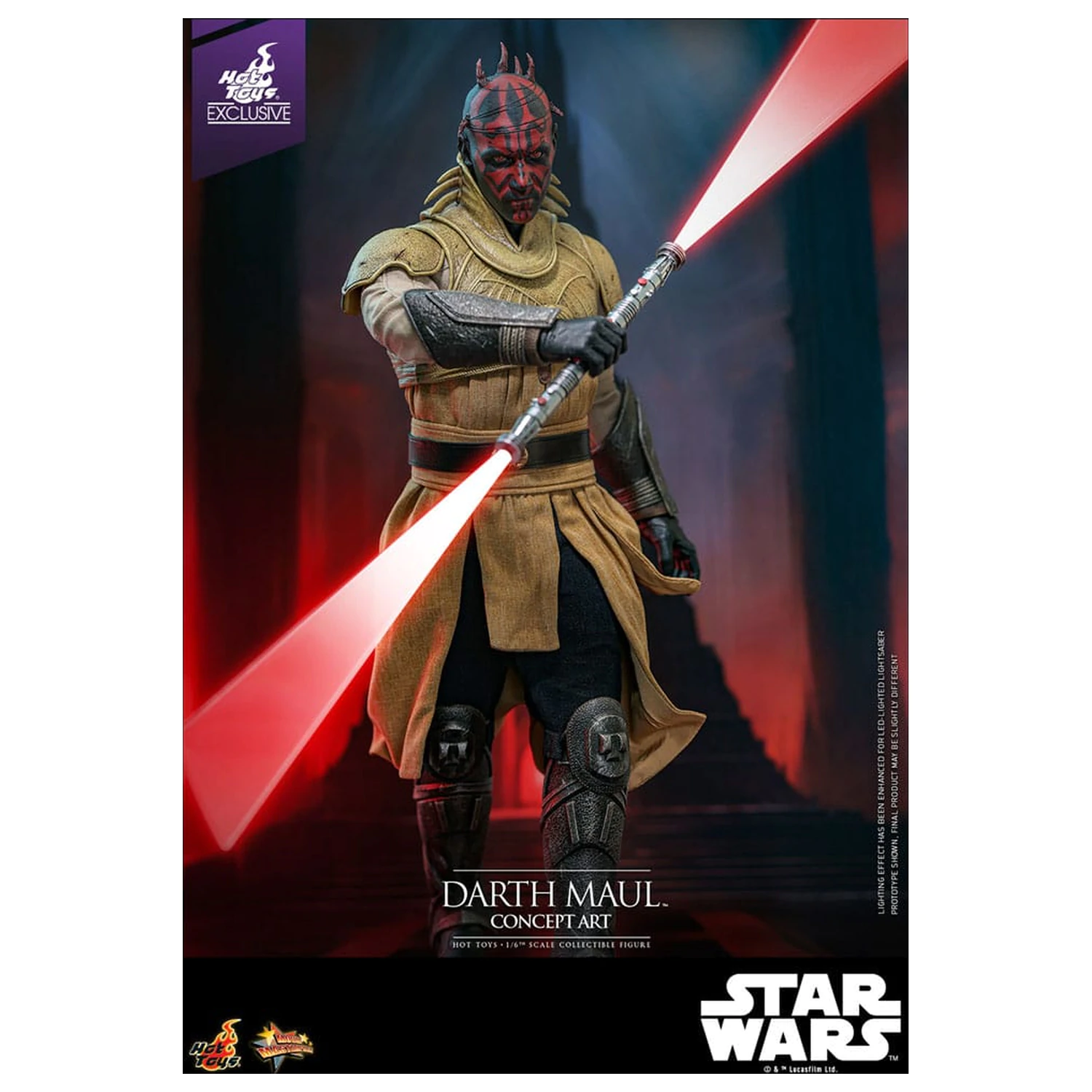 Star Wars Movie Masterpiece Action Figure 1/6 Darth Maul (Concept Art) Hot Toys Exclusive 35 cm product photo