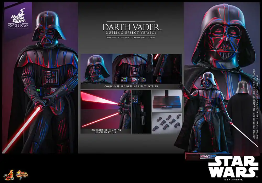 Star Wars Movie Masterpiece Action Figure 1/6 Darth Vader (Dueling Effect Version) Hot Toys Exclusive 35 cm product photo
