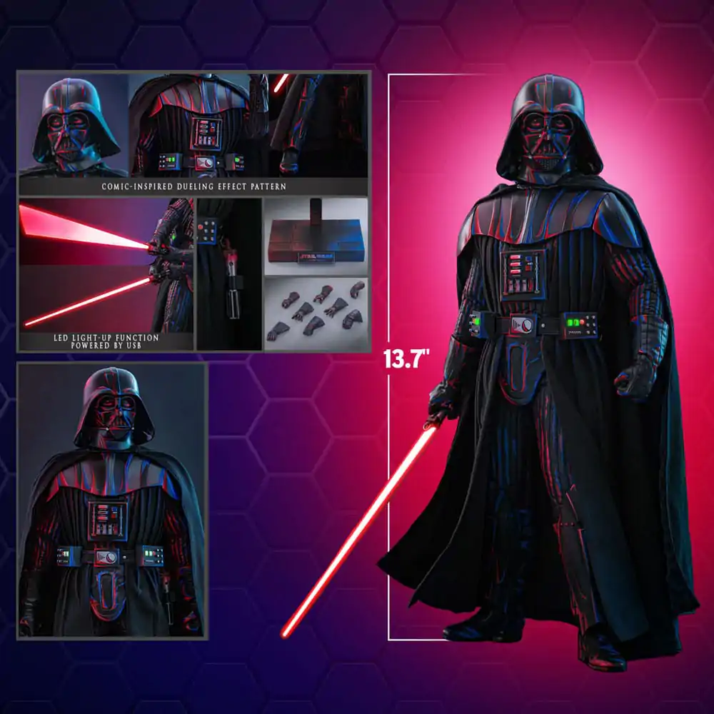 Star Wars Movie Masterpiece Action Figure 1/6 Darth Vader (Dueling Effect Version) Hot Toys Exclusive 35 cm product photo
