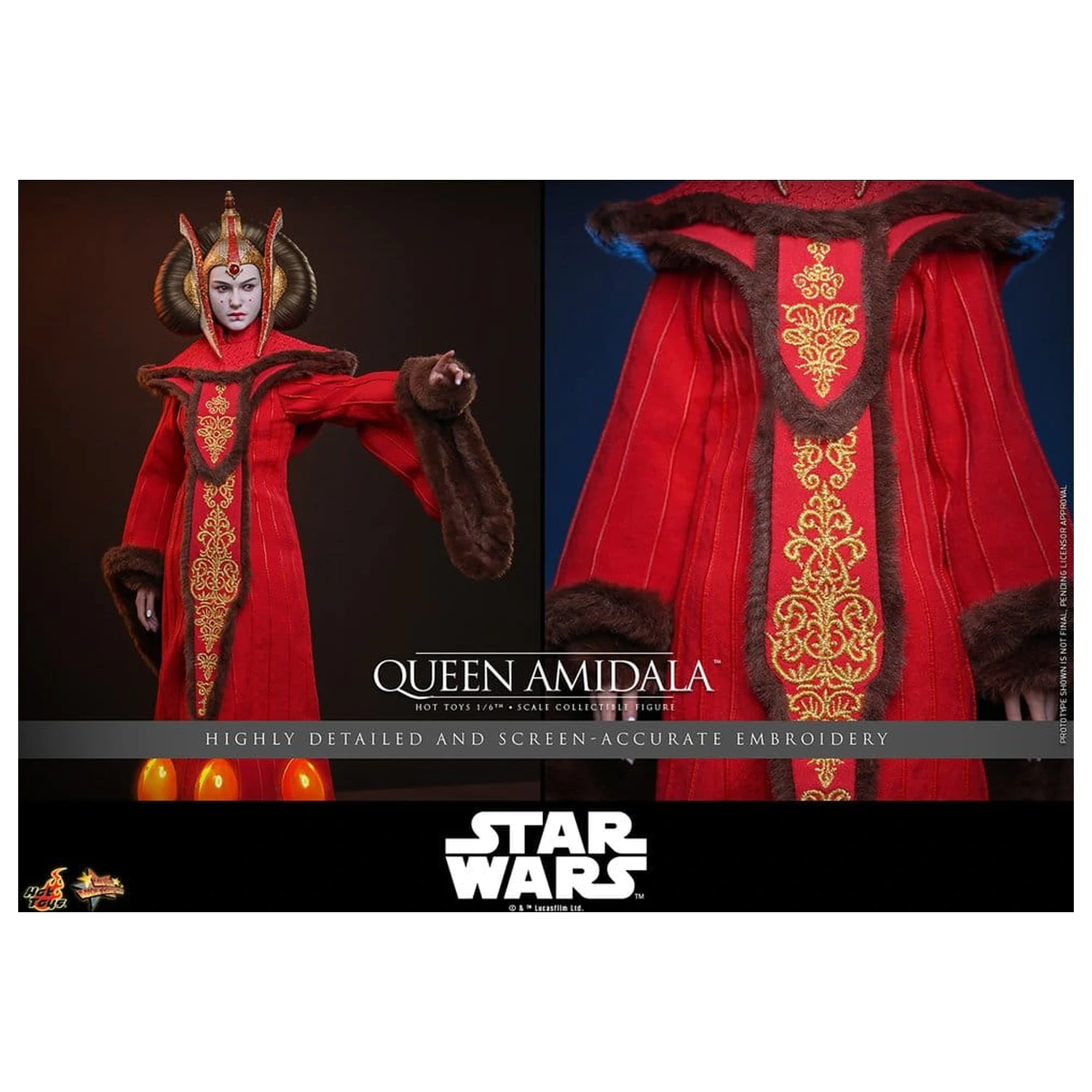 Star Wars Movie Masterpiece Action Figure 1/6 Queen Amidala 28 cm product photo