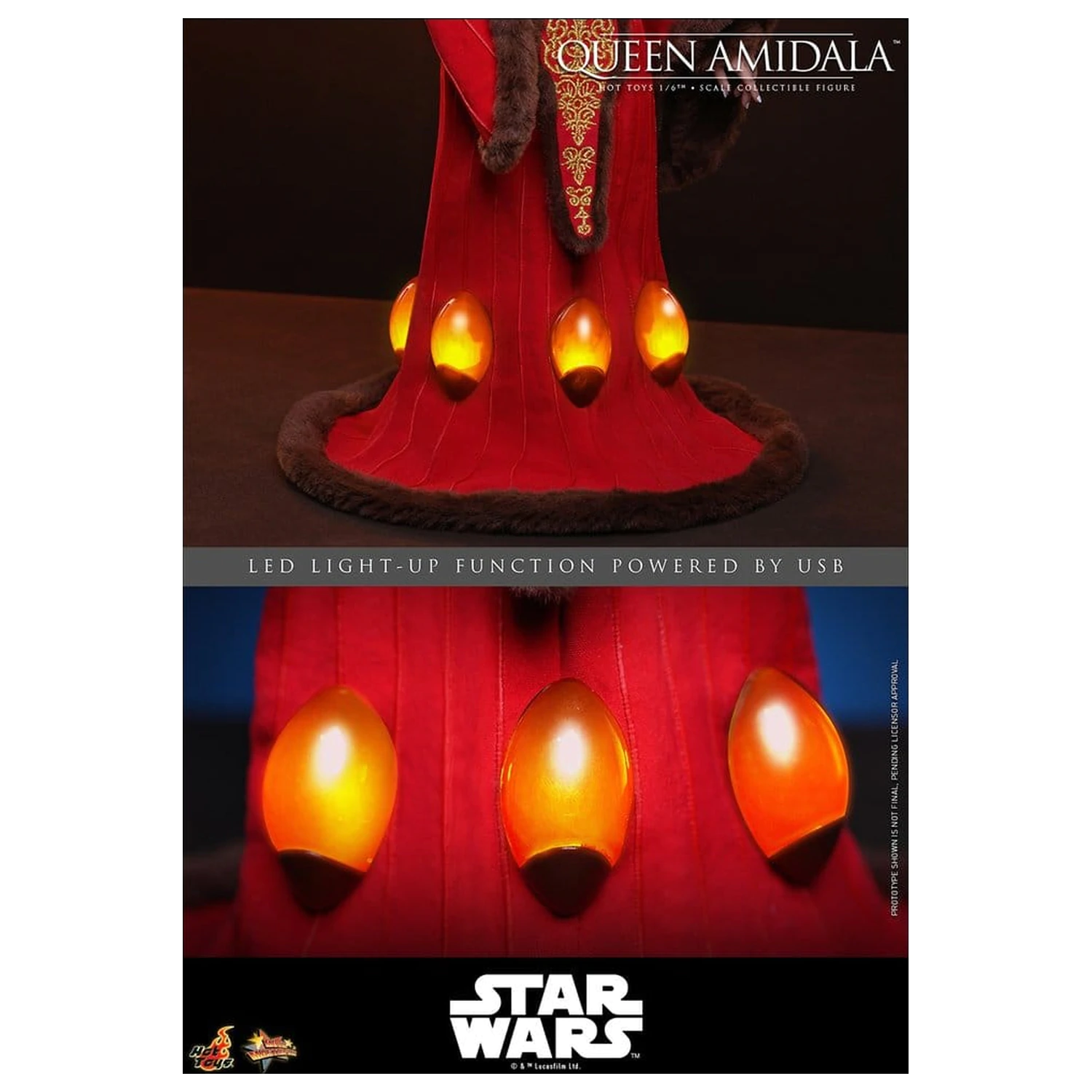 Star Wars Movie Masterpiece Action Figure 1/6 Queen Amidala 28 cm product photo