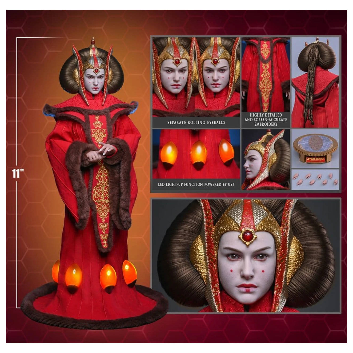 Star Wars Movie Masterpiece Action Figure 1/6 Queen Amidala 28 cm product photo
