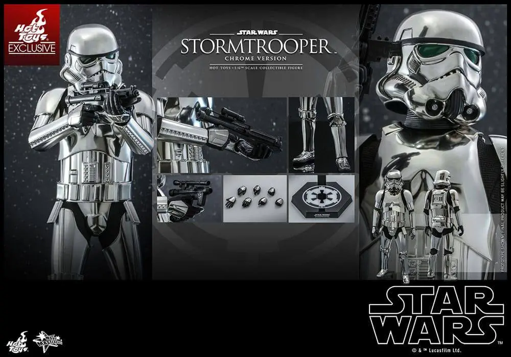 Star Wars Movie Masterpiece Action Figure 1/6 Stormtrooper Chrome Version 30 cm product photo