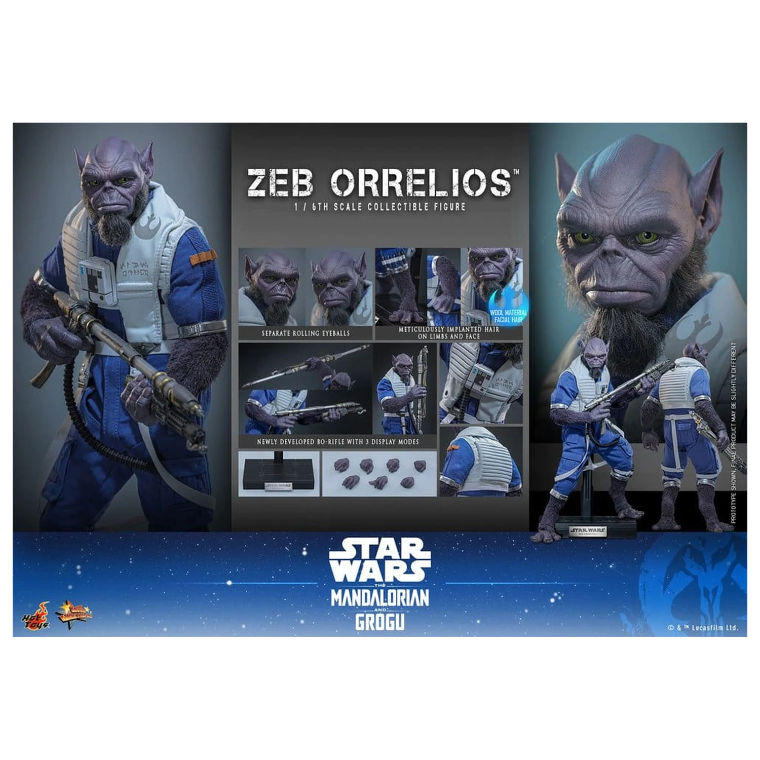 Star Wars Movie Masterpiece Action Figure 1/6 Zeb Orrelios 33 cm product photo