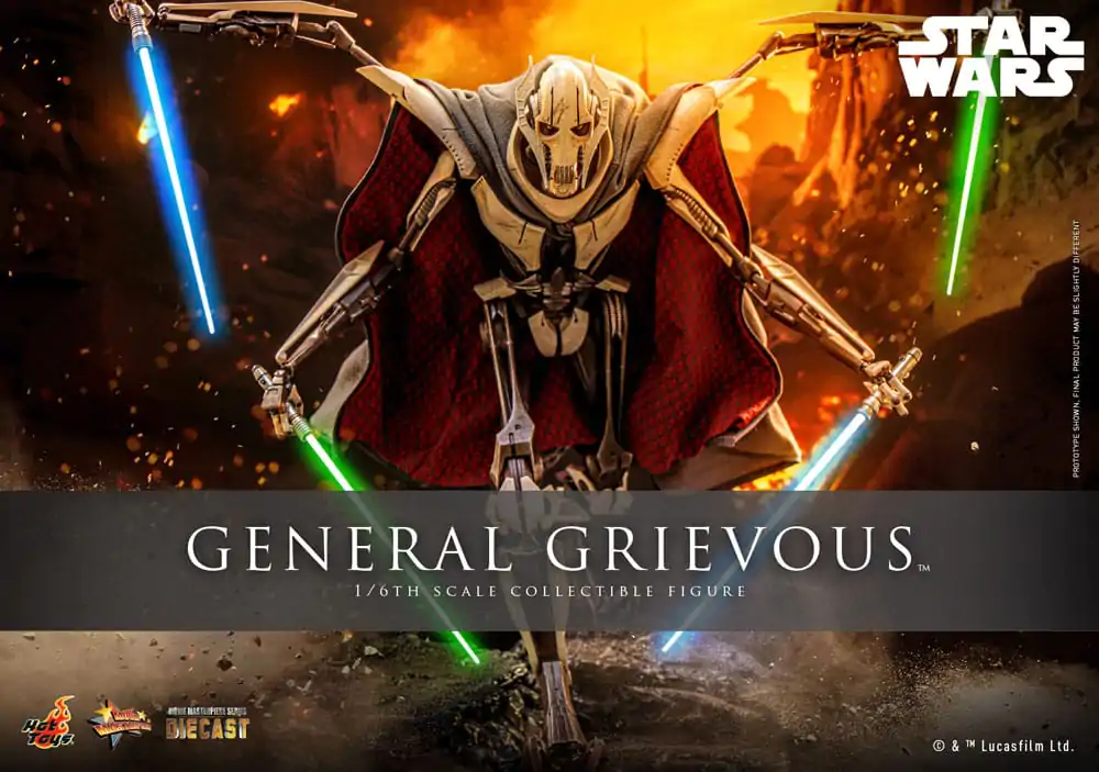 Star Wars Movie Masterpiece Diecast Action Figure 1/6 General Grievous 42 cm product photo