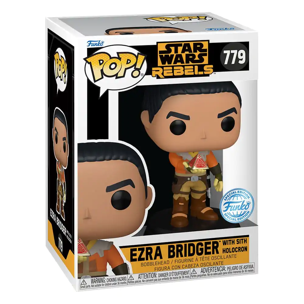 Star Wars Rebels Funko POP! Vinyl Bobble-Head Figure Ezra Bridger with Sith Holocron Exclusive 9 cm product photo