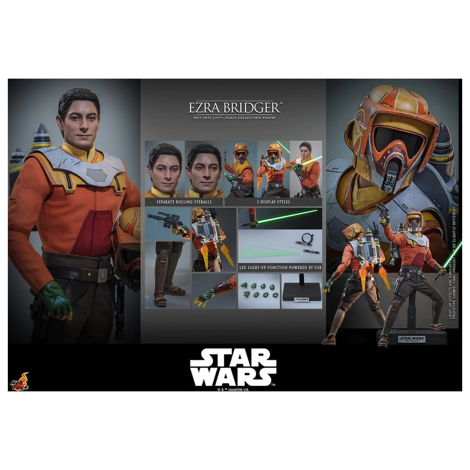 Star Wars: Rebels Television Masterpiece Action Figure 1/6 Ezra Bridger 31 cm product photo