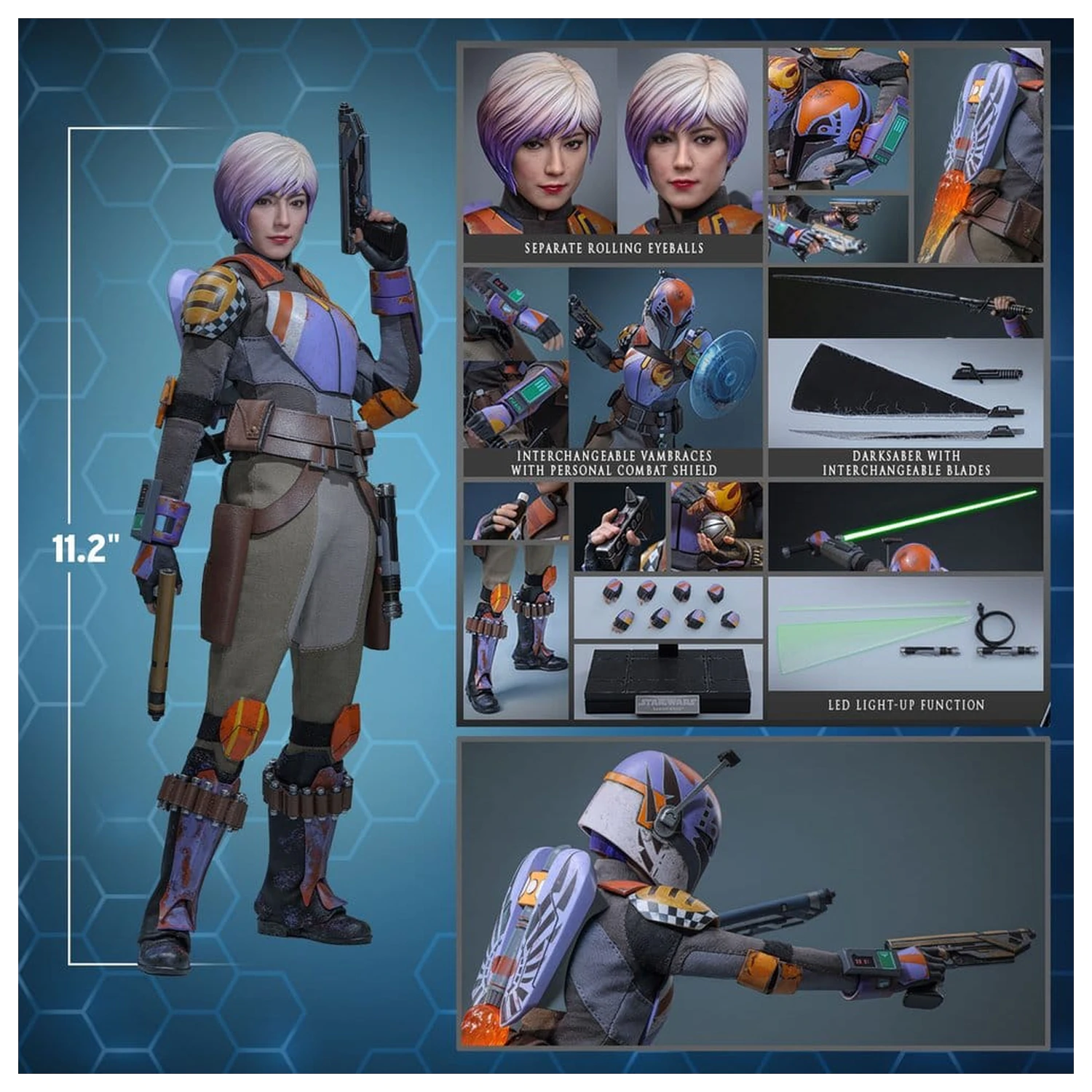 Star Wars: Rebels Television Masterpiece Action Figure 1/6 Sabine Wren 29 cm product photo