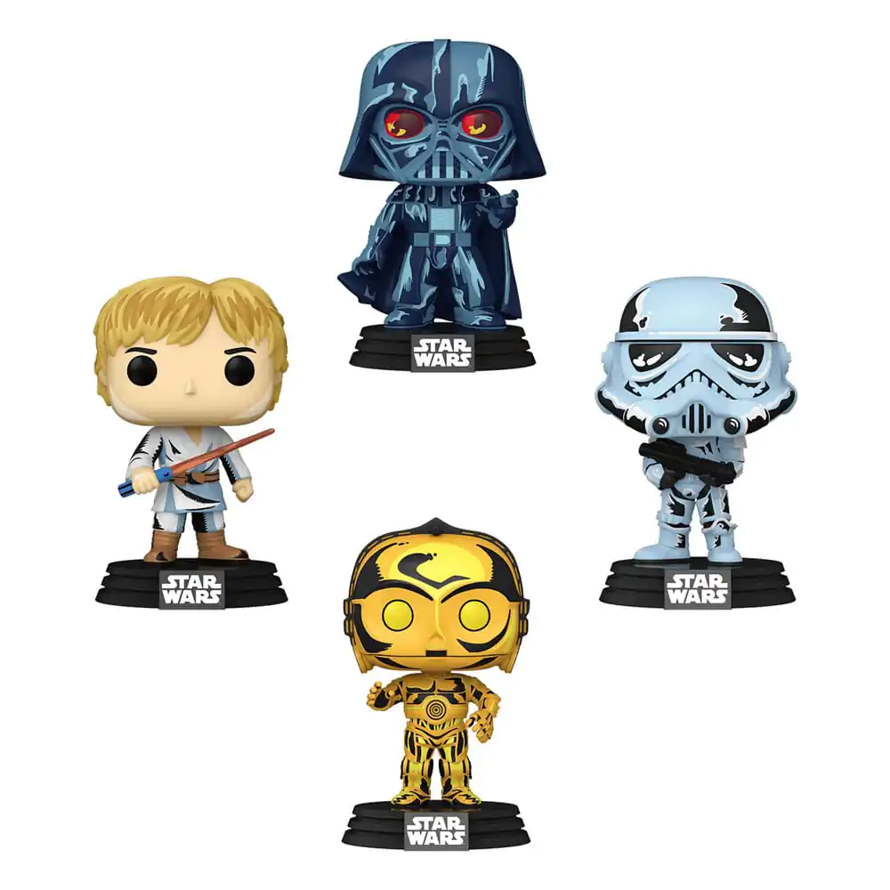 Star Wars POP! Movies Vinyl Figure 4-Pack Retro Series 9 cm product photo