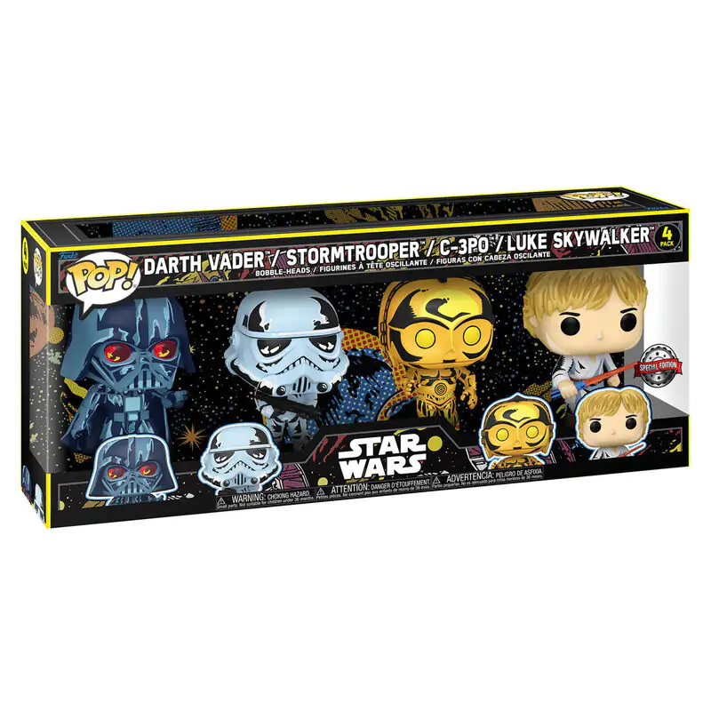 Star Wars POP! Movies Vinyl Figure 4-Pack Retro Series 9 cm product photo