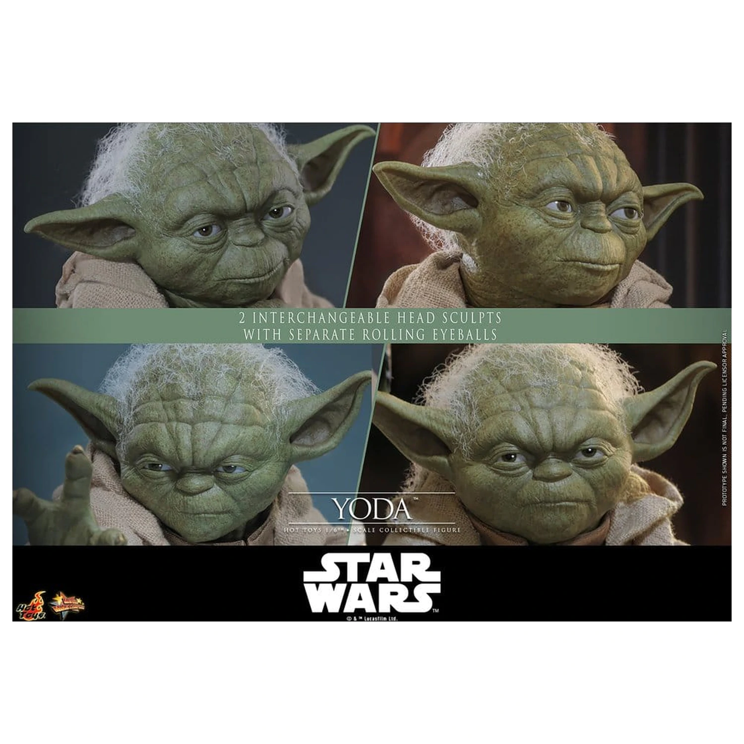 Star Wars: Revenge of the Sith Movie Masterpiece Action Figure 1/6 Yoda 14 cm product photo