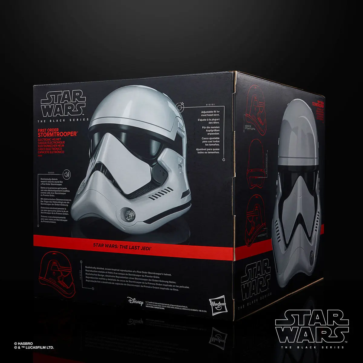 Star Wars Episode VIII Black Series Electronic Helmet First Order Stormtrooper product photo