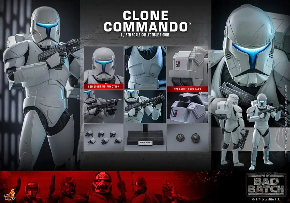 Star Wars: The Bad Batch Action Figure 1/6 Clone Commando 30 cm product photo