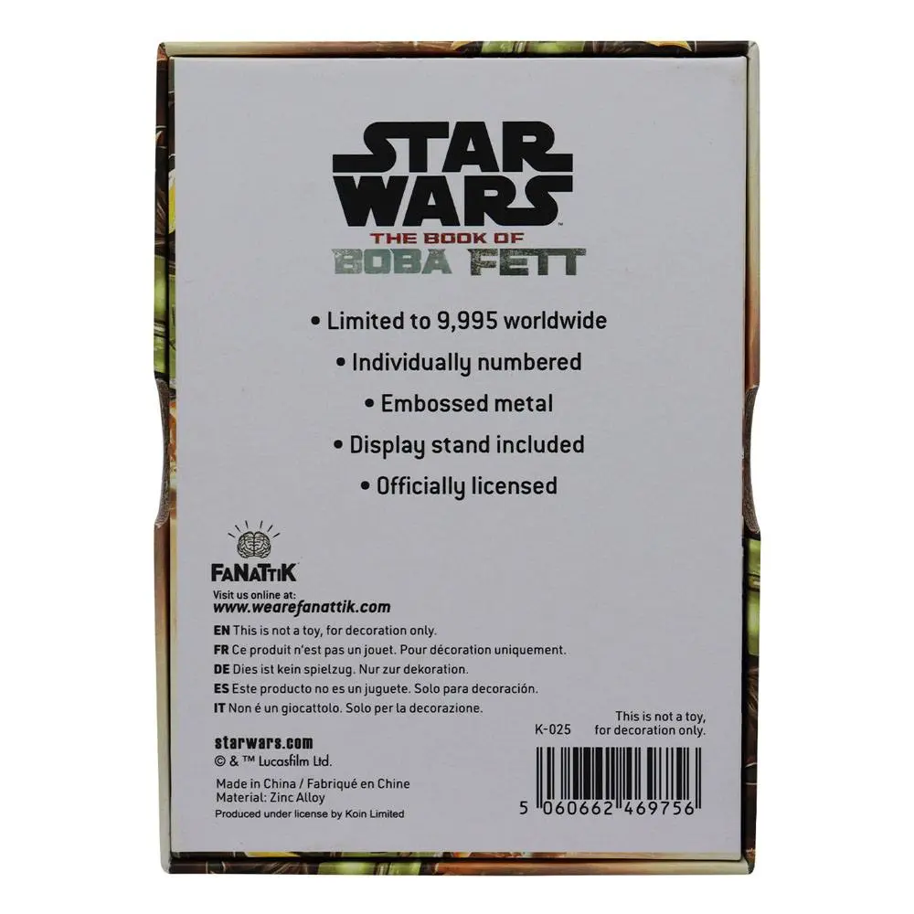 Star Wars The Book of Boba Fett Iconic Scene Collection Limited Edition Ingot product photo