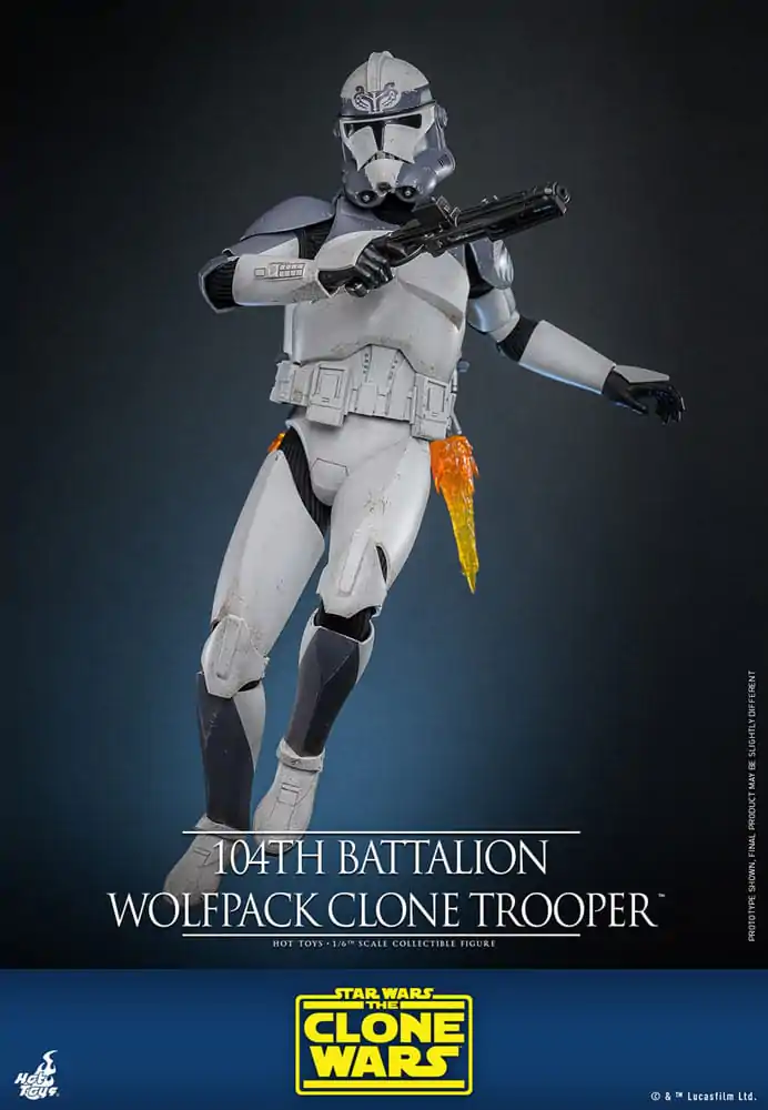 Star Wars The Clone Wars Action Figure 1/6 104th Battalion Wolfpack Clone Trooper 30 cm product photo