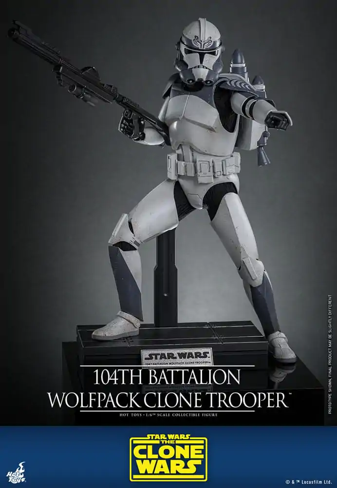 Star Wars The Clone Wars Action Figure 1/6 104th Battalion Wolfpack Clone Trooper 30 cm product photo