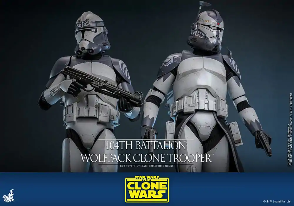 Star Wars The Clone Wars Action Figure 1/6 104th Battalion Wolfpack Clone Trooper 30 cm product photo