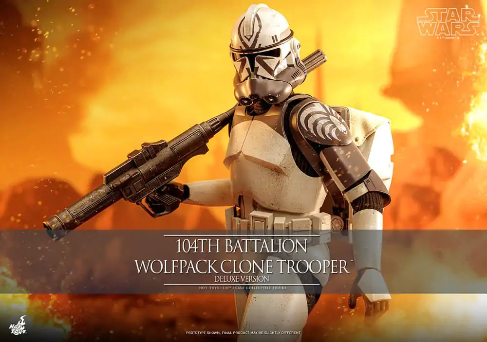 Star Wars The Clone Wars Action Figure 1/6 104th Battalion Wolfpack Clone Trooper Deluxe Version 30 cm product photo