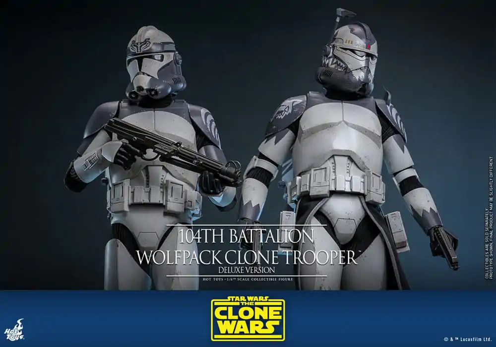 Star Wars The Clone Wars Action Figure 1/6 104th Battalion Wolfpack Clone Trooper Deluxe Version 30 cm product photo