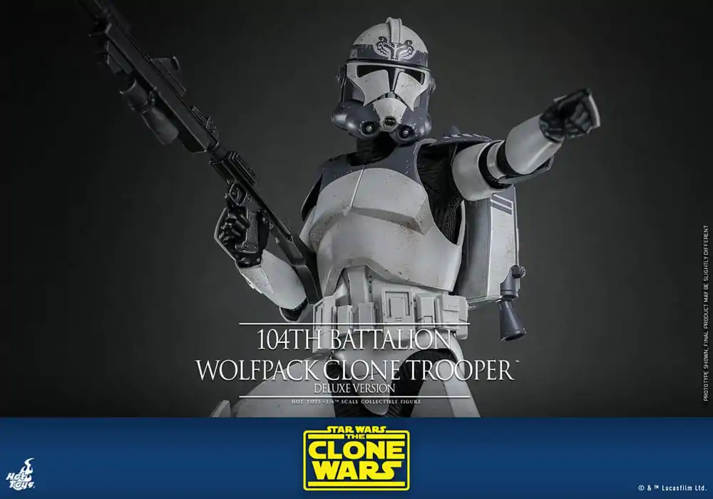 Star Wars The Clone Wars Action Figure 1/6 104th Battalion Wolfpack Clone Trooper Deluxe Version 30 cm product photo