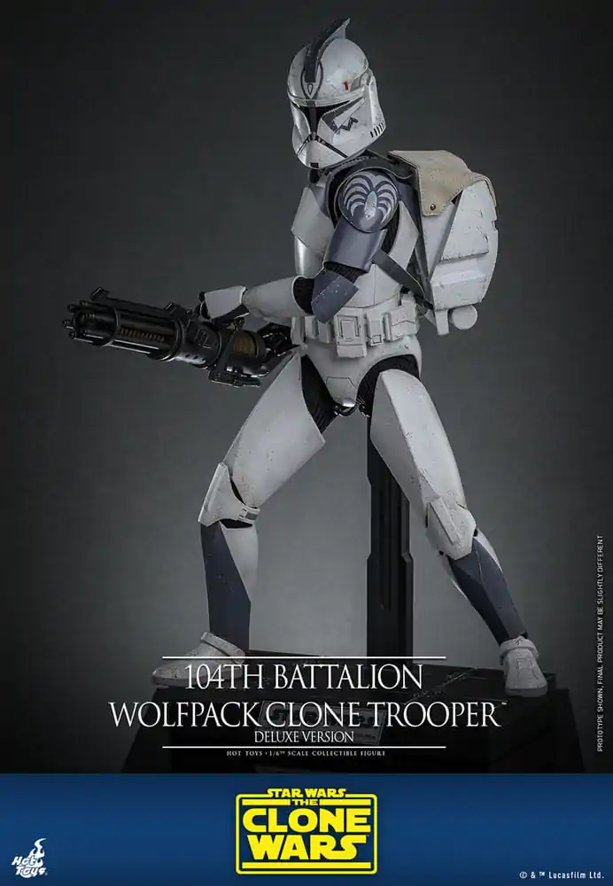 Star Wars The Clone Wars Action Figure 1/6 104th Battalion Wolfpack Clone Trooper Deluxe Version 30 cm product photo