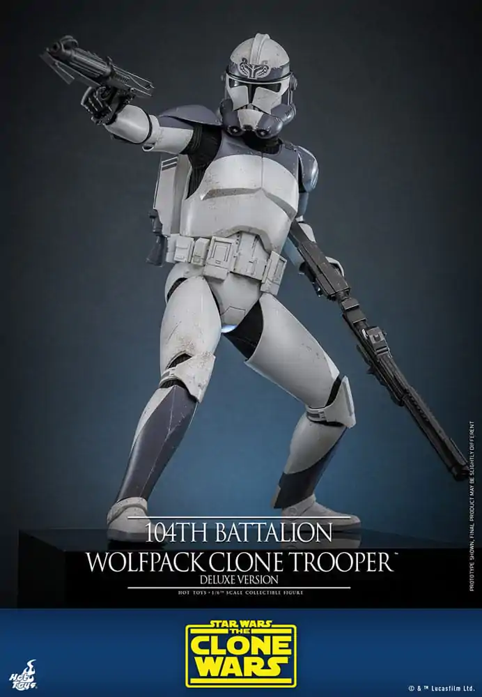 Star Wars The Clone Wars Action Figure 1/6 104th Battalion Wolfpack Clone Trooper Deluxe Version 30 cm product photo