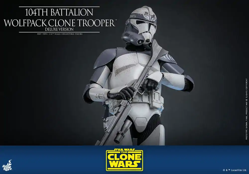 Star Wars The Clone Wars Action Figure 1/6 104th Battalion Wolfpack Clone Trooper Deluxe Version 30 cm product photo