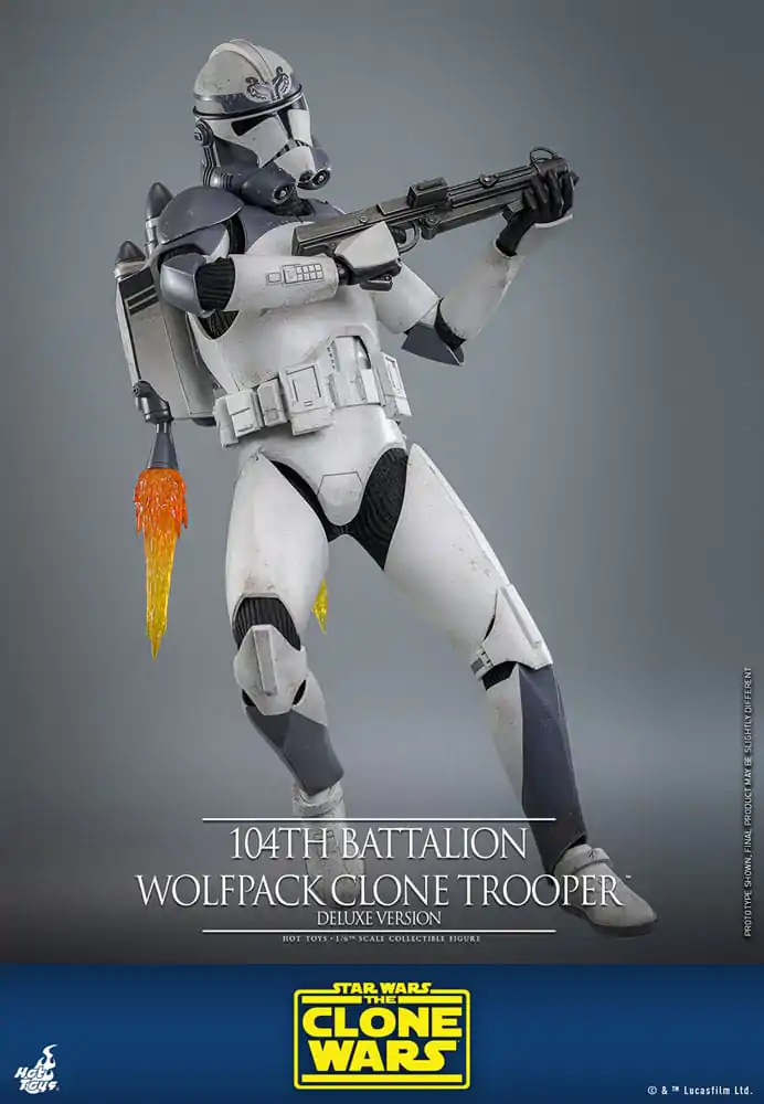 Star Wars The Clone Wars Action Figure 1/6 104th Battalion Wolfpack Clone Trooper Deluxe Version 30 cm product photo