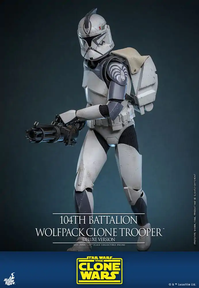 Star Wars The Clone Wars Action Figure 1/6 104th Battalion Wolfpack Clone Trooper Deluxe Version 30 cm product photo